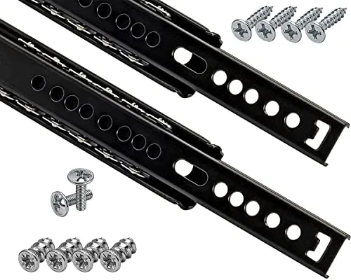 Stahlia Schubladenschienen 27mm x 342 mm SCHWARZ (1 Paar) Teilauszug Schubladenauszug Kugelauszug Rollenauszug Schienen Schienensystem Auszugsschienen Kugelführung