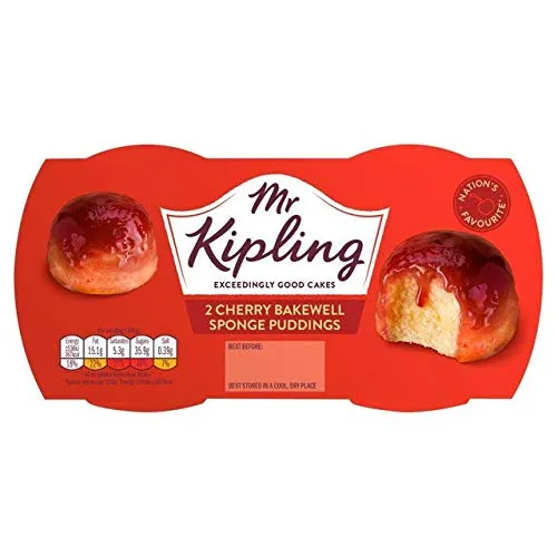 Mr Kipling Bakewell Dessert-Kuchen Kirsche - 108g - 2er-Packung