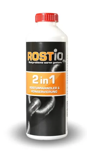 Rostio Rostschutzgrundierung 2 in 1 - Metall-Grundierungen: Effektiver Rostumwandler und Hohlraumversiegelung, dringt tief ein und schützt zuverlässig vor Korrosion.