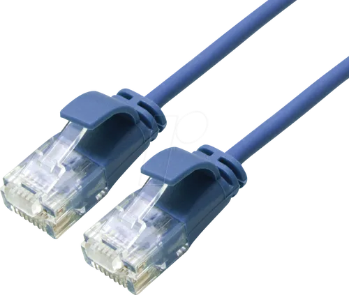 ROLINE 21443944 - Cat.6a Slim Patchkabel, UTP, blau, 1,5 m