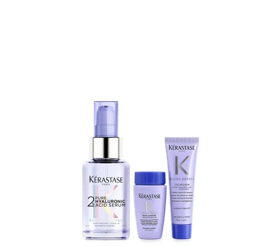 Kérastase Haarserum Blond Absolu Hyaluronic Acid Serum 50 ml - Hochkonzentriertes Leave-in Serum mit 2 % Hyaluronsäure für intensive Feuchtigkeitsversorgung. Stärkt die Haarfaser, reduziert Frizz und verleiht Geschmeidigkeit sowie Glanz. Ideal für blondes Haar.