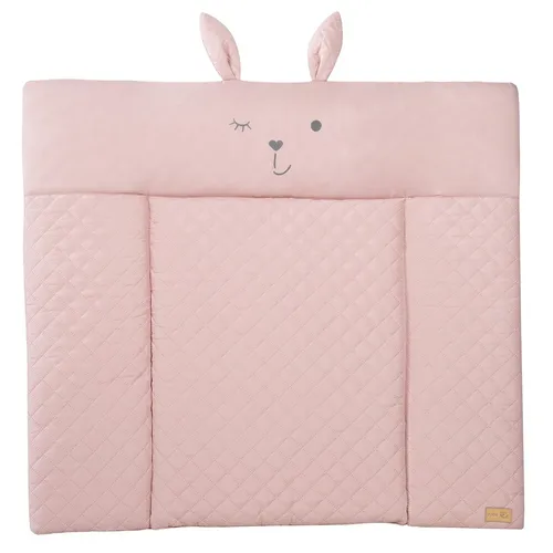 Wickelauflage Frosty Rosa 85x75cm - Wickelauflagen aus weicher Mikrofaser mit erhöhtem Rand für mehr Sicherheit. Pflegeleicht, wasserabweisend und ideal für die meisten Wickelkommoden.