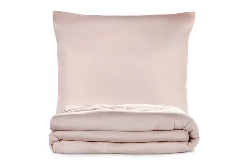 Satin Doppelbettwäsche Set 100% Baumwollsatin Beige - Hochwertiges Bettwäsche-Set aus 100% Baumwollsatin in elegantem Beige. Maschinenwaschbar bei 30 °C für einfache Pflege und langanhaltenden Komfort.