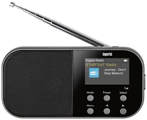 Imperial DABMAN 15 DAB Radio - DAB+ / DAB / UKW Radio mit Farbdisplay, akkubetrieben für flexiblen Einsatz und ideal für Musikgenuss überall.