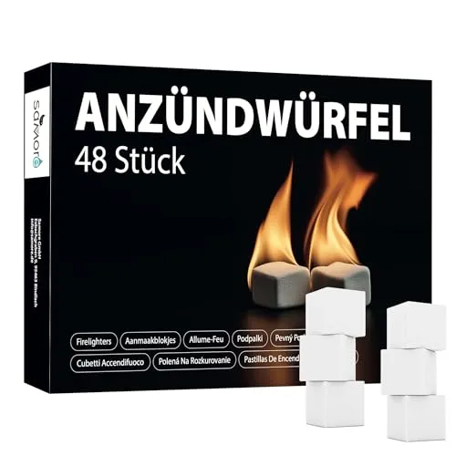 Samore Anzündwürfel 1152 Stück - Grillanzünder mit außergewöhnlich starker Zündkraft für einfaches und schnelles Anzünden von Kamin, Grill und Lagerfeuer – perfekt für jede Jahreszeit!