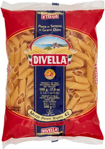 Italienische Mezze Penne Rigate Nudeln Nr. 42 - Divella