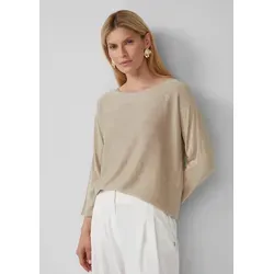s.Oliver BLACK LABEL Damen Strickpullover, Größe 48, beige - Eleganter Damen-Pullover aus 90% Viskose mit Glitzergarn und 3/4-Fledermausärmeln. Perfekt für einen casual Look und bietet hohen Tragekomfort.