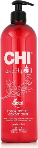 CHI Rose Hip Oil Color Nurture Protecting Conditioner 739 ml - Pflegender Conditioner für coloriertes Haar, spendet Feuchtigkeit und schützt die Haarfarbe dank Hagebuttenöl und Vitamin C. Ideal für Frauen mit trockenem oder stumpfem Haar.