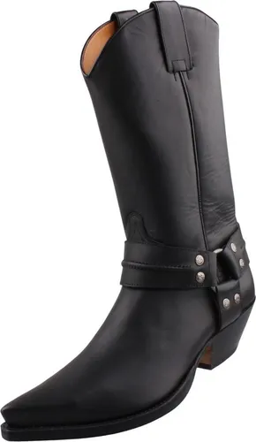 Sendra Boots Herren Cowboystiefel Schwarz EU 45 - Wanderschuhe, handgefertigte Westernstiefel aus hochwertigem Rindsleder mit komplett aus Leder gefüttertem Innenschuh für hohen Tragekomfort.
