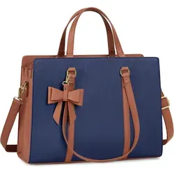 NEWHEY Damen Handtasche Shopper Groß Schwarz 15.6 Zoll - Elegante Handtasche mit Schmetterlingsschleife, ideal für Arbeit und Freizeit. Multifunktional mit Laptopfach und geräumigem 3-Fach-Design – stilvoll und praktisch zugleich.