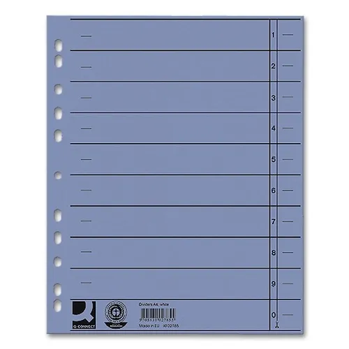 Trennblätter A4 Überbreite blau 230g/m² Manilakarton, 100er Pack 0,09€/Stück