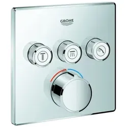 Grohe Unterputzmischer SmartControl eckig 29149000 - Duscharmatur mit Thermostat-Steuerung für präzise Temperaturregelung, ideal für modernes Badezimmer, wandmontiert und aus hochwertigem Messing mit Chrom-Finish.