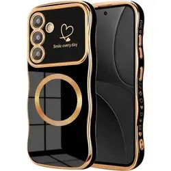 Handyhülle Galaxy S25 Magsafe Silikon Samsung galaxy S25 Schwarz