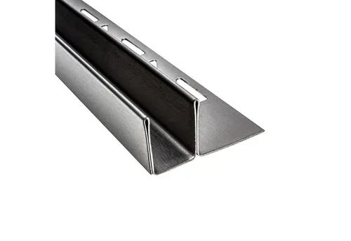 Glas-Fliesenprofil Edelstahl Klemmprofil Wandprofil V2A 2m H19mm 13mm-Glas gebürstet
