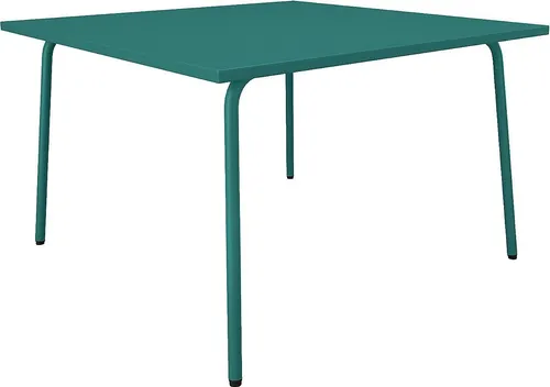 Quadratischer Metall-Gartentisch 120 cm lang in blau von Vente-unique