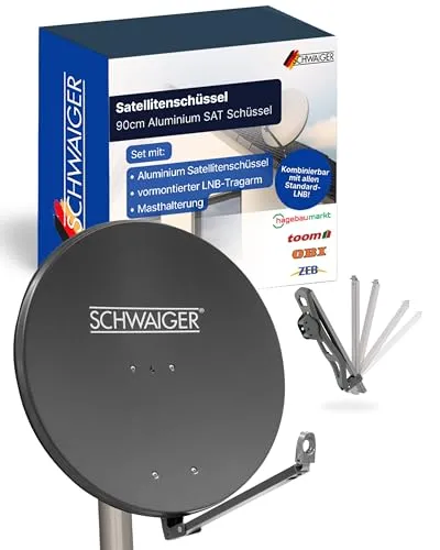 Schwaiger 714258 SAT-Antenne 88 cm aus Aluminium von Schwaiger