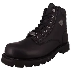 Harley Davidson Herren Bikerboots Clarkson D93862 Schwarz - 42 - Motorradstiefel aus hochwertigem Leder, mit abriebfester Gummisohle und bequemer Passform - ideal für Biker und Freizeit!
