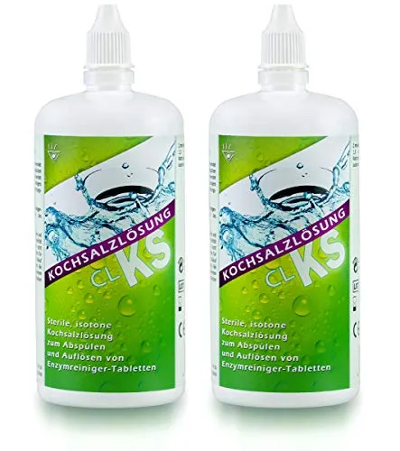 Sterile, isotone Kochsalzlösung CL KS für alle Kontaktlinsen (Duo-Pack 2 x 250 ml)