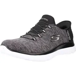 Skechers Damen Sneakers - Black Mesh/White Trim, 39 EU - Damen-Sneaker mit Hands Free Slip-ins für müheloses Hineinschlüpfen. Das Fersenkissen sorgt für sicheren Halt, während die luftgekühlte Memory-Foam Einlegesohle höchsten Komfort bietet.