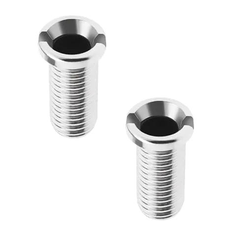 Stück Küchenspüle Korbschraube, M12 x 25mm Hohlschraube Spüle 304 Edelstahl Hohlschraube für Waschbecken Sieb Stopfen, Küche (Silber) 2