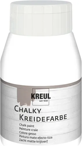 KREUL 75123 - Chalky Kreidefarbe, Snow White, 500 ml