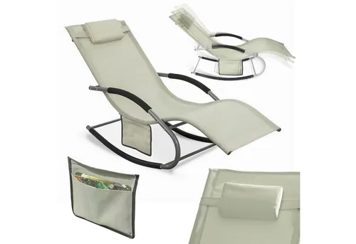 SoBuy Gartenliege OGS28 in beige von SoBuy