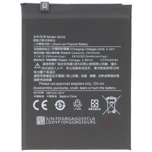 AccuCell Akku passend für Xiaomi Mi A2, Li-Polymer, 3,85V, 3010mAh, 11,6Wh, ohne Werkzeug