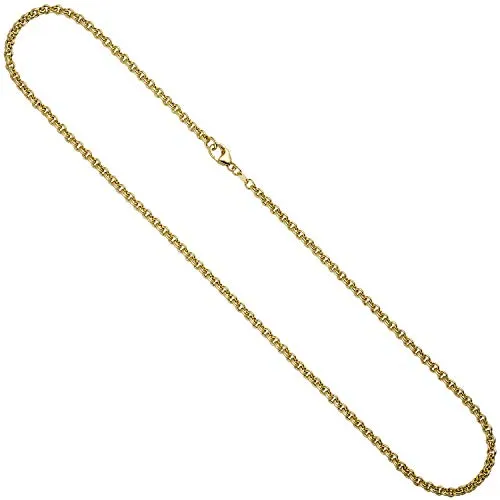 3,4mm Erbskette Kette Halskette Halsschmuck 585 Gold Gelbgold 45cm