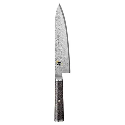 Miyabi Messer 5000MCD 67 Gyutoh 20cm - Elegantes Küchenmesser mit einzigartiger Maserung, 20 cm Klinge aus hochfestem Stahl (62-64 HRC) für präzises Schneiden, ideal für anspruchsvolle Köche.