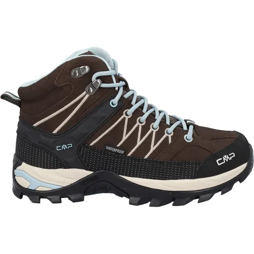 CMP Rigel Mid WMN WP Trekkingstiefel Toffee-Lagoon (Größe 38) - Die CMP Rigel Mid WMN WP Trekkingstiefel bieten optimalen Schutz und Komfort für Wanderungen. Mit wasserdichter Membran und hervorragender Traktion sind sie perfekt für jedes Abenteuer im Freien.
