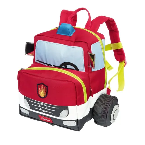 SIGIKID Kinderrucksack Feuerwehrauto 3,60 Liter rot - Schulranzen, ideal für kleine Feuerwehrfans mit einem praktischen 3,60 Liter Volumen und einem ansprechenden Design in Rot.