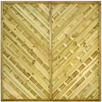 GartenLand Diagonalzaun VARIO Gerade 180x180 cm Kiefer KDI Grün - Robuster Diagonalzaun Vario 180x180 cm aus Kiefernholz, kesseldruckimprägniert für optimale Witterungsbeständigkeit. Ideal für Sichtschutz im Garten, pflegeleicht und langlebig.