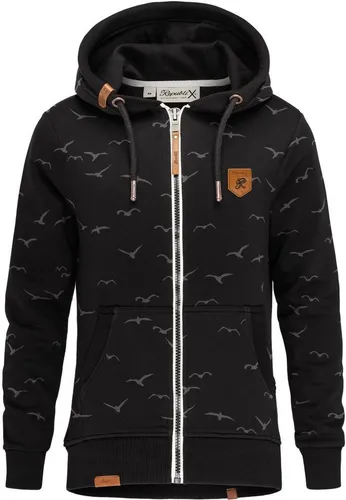 REPUBLIX Kapuzenpullover LOLA Damen Hoodie schwarz L - Stylischer Damen Hoodie mit Zipper, aus 65% Baumwolle und 35% Polyester, ideal für lässige Outfits und den täglichen Komfort.