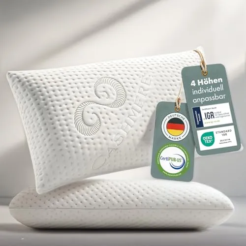 Blumtal Nackenstützkissen aus Memory Foam – Ergonomisches Kissen 70x36cm mit waschbarem Bezug