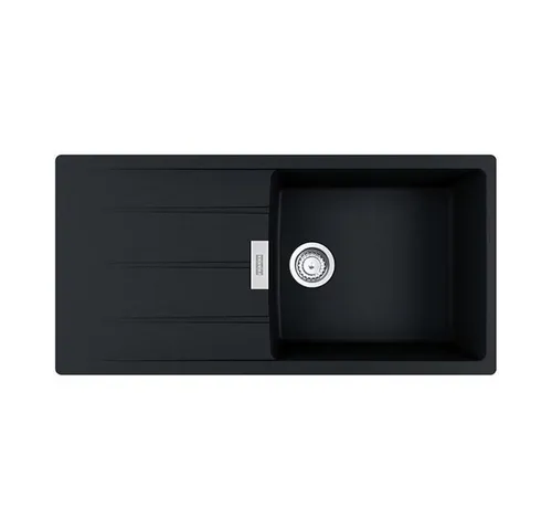 Franke Centro CNG 611-100 Onyx Granitspüle - Sanitäranlagen & Zubehör - Hochwertige Fragranit Spüle in Anthrazit, reversibles Becken für flexible Einbauoptionen, ideal für Unterschränke ab 60 cm.