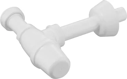 Flaschensiphon 1 1/2 Zoll mit 32 mm Wandanschluss und Rosette