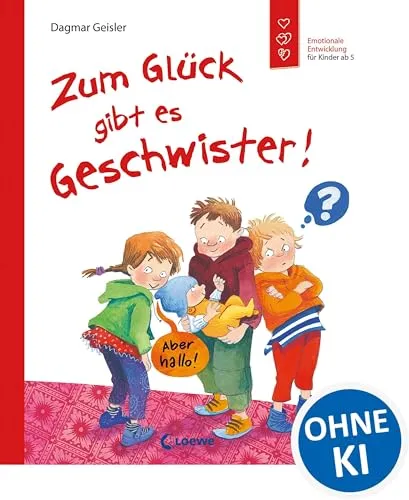 Zum Glück gibt es Geschwister! - Allgemeines & Nachschlagewerke – Fördert die emotionale Entwicklung von Kindern mit einfühlsamen Texten und detailreichen Illustrationen im großformatigen Hardcover.