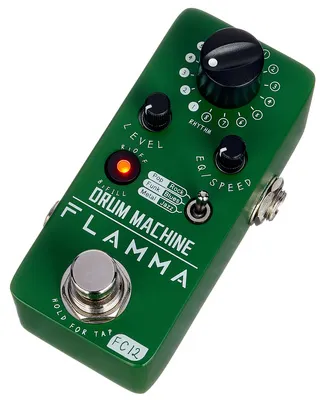 Flamma FC12 Drum Machine - E-Gitarren-Multieffektpedale mit 48 hochwertigen Drum-Grooves in verschiedenen Musikstilen; ideal für kreative Musiker und Live-Performances.