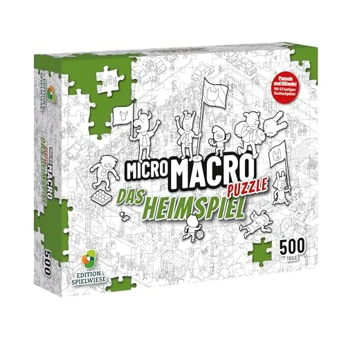 Edition SPIELWIESE, MicroMacro Puzzle: Heimspiel, Puzzle für kreative Entdecker, Detektivspiel, 40 spannende, 2 Fälle zum Download, Für 1 Spieler ab 6 Jahren