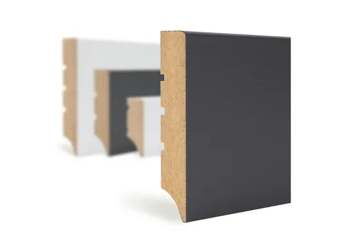 HEXIM Sockelleisten 70x12mm in schwarz von HEXIM