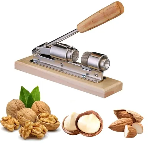 Pecan Nussknacker, Nussknacker Walnüsse Nußknacker Walnussknacker Haselnuss Nuss-Zange Walnüsse Öffnen Werkzeug Mit Holzbasis Griff Manuelle Nussknacker Für Mandel-Walnüsse,Macadamia-Nüsse,Paranüsse