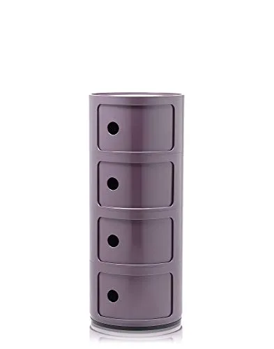Kartell Componibili 4 Elements, Violet, Runde Basis in lila von Kartell
