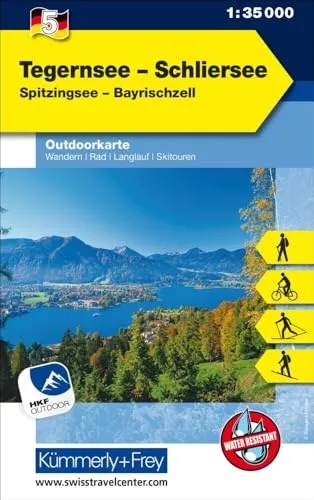 Kümmerly+Frey Outdoorkarte Deutschland 5 Tegernsee, Schliersee 1:35.000: Mit Spitzingsee und Bayrischzell. Touren für Wanderer, Biker und mehr! Free Download