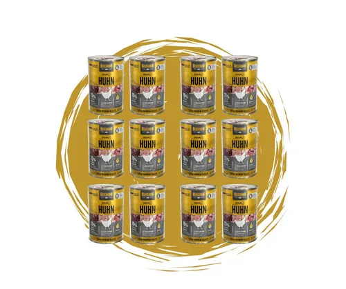 Belcando Baseline Huhn - Getreidefreies Nassfutter für Hunde 2x6x400g - Hochwertiges Nassfutter für Hunde, getreidefrei und leicht verdaulich. Ideal für alle Hunderassen, unterstützt die Vitalität und sorgt für eine ausgewogene Ernährung.