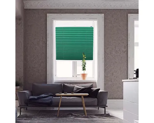 K-HOME Plissee Klemmfix Pisa, Lichtschutz, ohne Bohren, verspannt, Klemmfix, Crushed-Optik