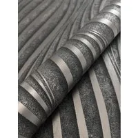 Newroom Vliestapete Armani Anthrazit Wellen Modern FSC® in grau von Newroom