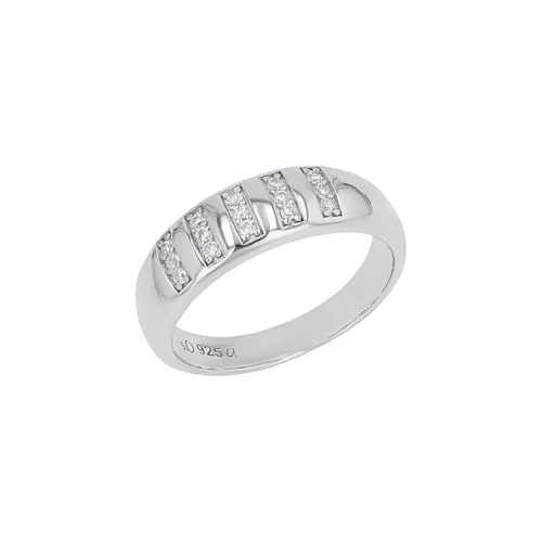s.Oliver Fingerring 2038768 - Zirkonia in Silber 58 - Modischer Ring aus 925er Sterlingsilber mit funkelndem Zirkonia, ideal für jeden Anlass. Elegantes Design, das Outfits perfekt abrundet. Lieferung inkl. Etui.