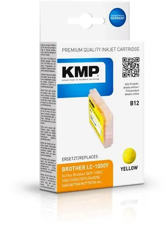 KMP Patrone Brother LC-1000Y gelb, 900 Seiten von KMP