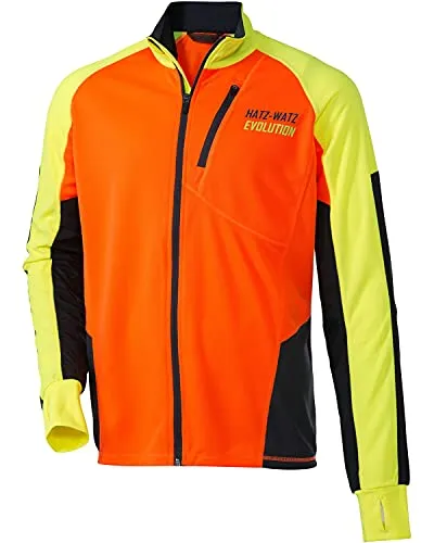 Parforce Funktions-Midlayer MAIS Hatz-Watz Evolution in Signalorange/Signalgelb 3XL - Jagdhundausstattung mit hoch atmungsaktivem Mesh-Material für beste Sichtbarkeit und komfortable Passform. Ideal für aktive Jagd und Outdoor-Aktivitäten.