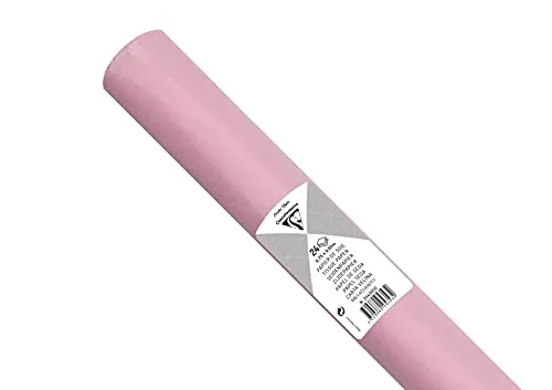 Clairefontaine 394060C Seidenpapier (Packung mit 24 Bögen, 50 x 75cm, 18 g/qm, ideal für Deko und Bastelprojekte) 1 Pack, rosa